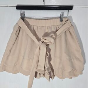 Andree By Unit Ruffle Shorts Belted Sz Large